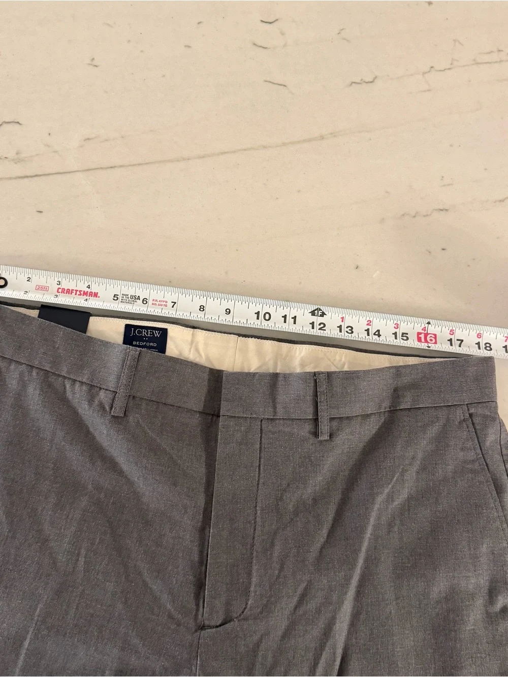 J.CREW Bedford Flex Men's 36x32 Gray Fit Chino Pants NWT Tapered Fit